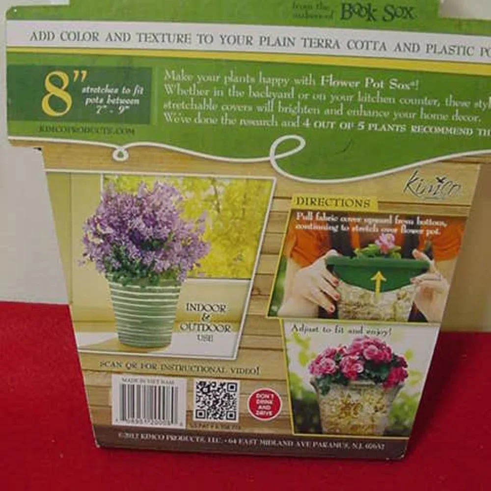 Potsox lot of 3 3-8" stretchable Fabric covers - Picture 4 of 5